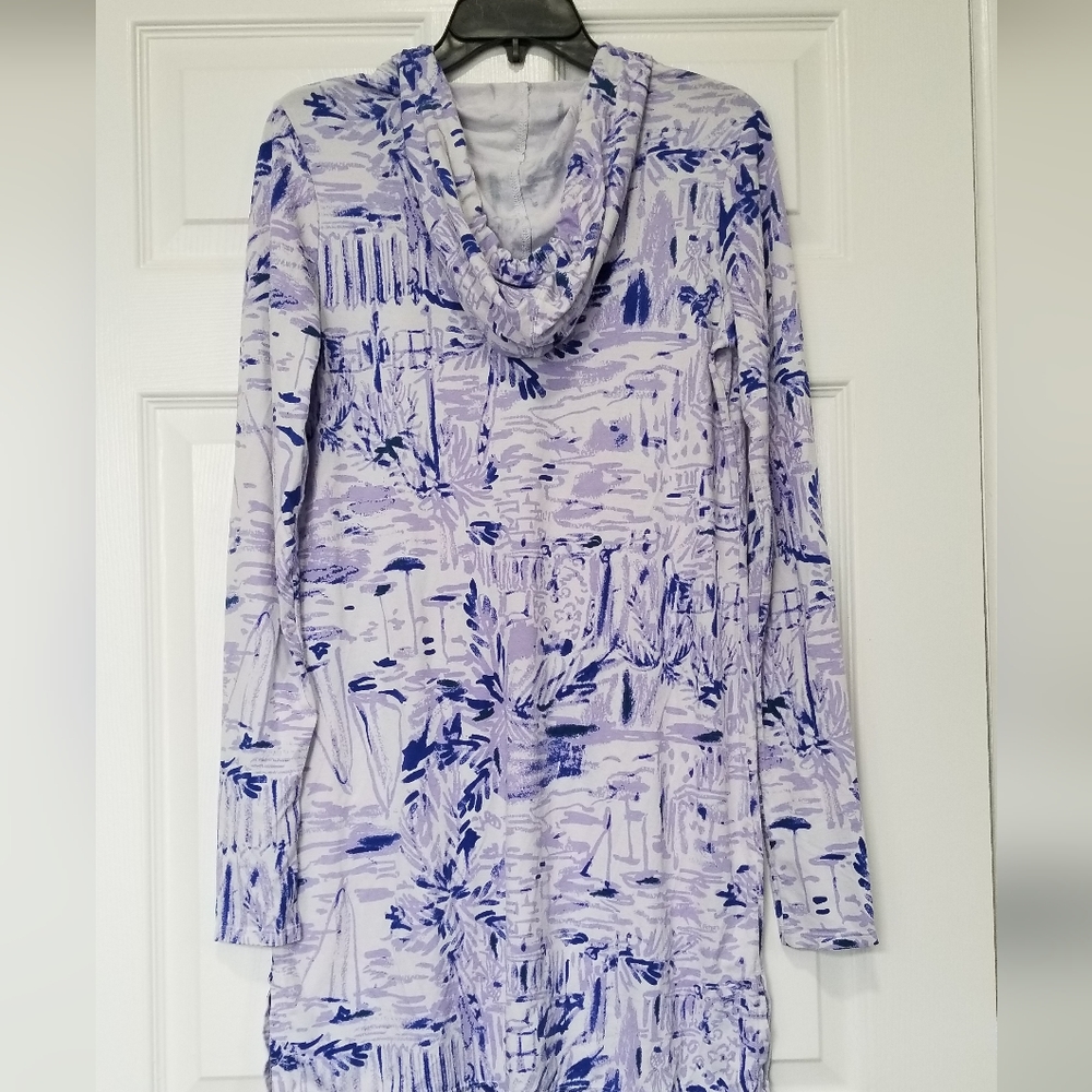 Lilly Pulitzer UPF 50 Ryile Cover Up Hoodied Dress - Picture 16 of 16